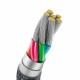 Baseus Crystal Shine Braided USB 2.0 Cable USB-C male - USB-A male Μαύρο 1.2m