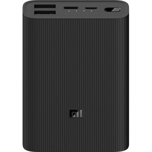 Xiaomi Mi Power Bank 3 Ultra Compact 10000mAh 22.5W με 2 Θύρες USB-A και Θύρα USB-C Μαύρο