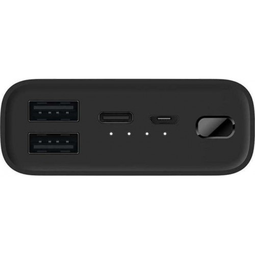 Xiaomi Mi Power Bank 3 Ultra Compact 10000mAh 22.5W με 2 Θύρες USB-A και Θύρα USB-C Μαύρο
