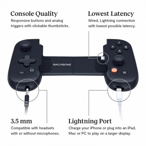 Backbone One Xbox Ασύρματο Gamepad για IOS Μαύρο