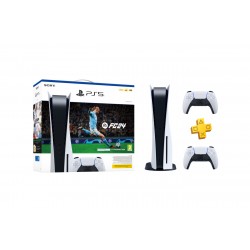 Sony PlayStation 5 + EA Sports FC 24 (Voucher) (Official Bundle) + 2nd Dualsense PS5