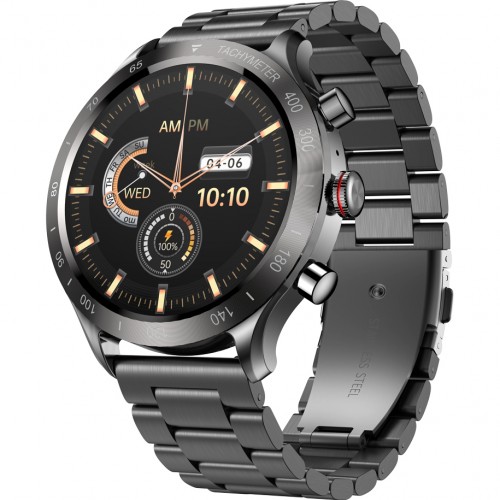Riversong Motive 9 Max Smartwatch Με AMOLED οθόνη καί Παλμογράφο Space Gray