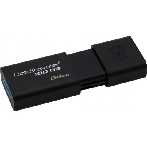 Kingston DataTraveler 100 G3 64GB USB 3.0 Stick Μαύρο