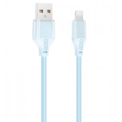 XO NB291 Καλώδιο Φόρτισης & Μεταφοράς Δεδομένων USB-A σε Lighting Πλεκτό 6A Μπλε 1m