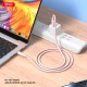 XO NB-Q265A PD 27W Type-C σε Lightning Μινιμαλιστικό Καλώδιο (Ροζ)