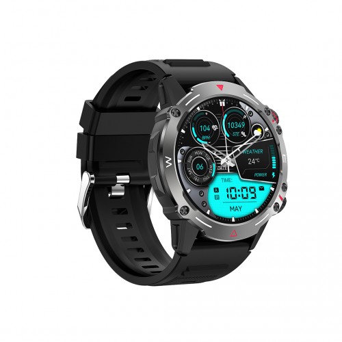 XO J7 Amoled Star Round Smart Sports Call Watch (Μαύρο)