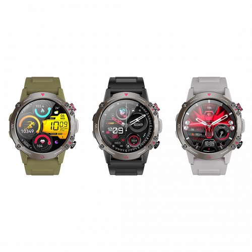 XO J7 Amoled Star Round Smart Sports Call Watch (Μαύρο)