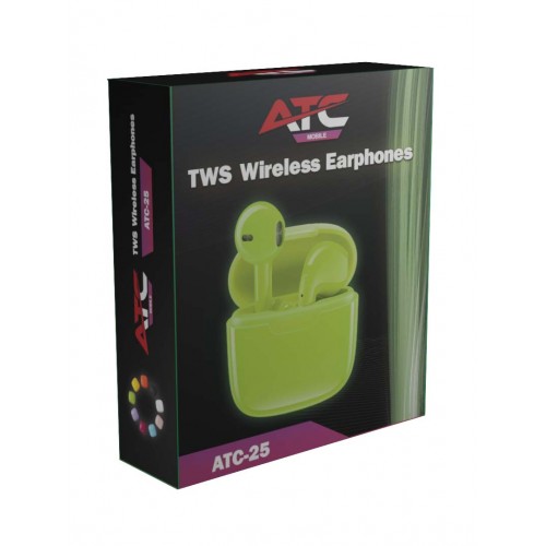 ATC-25 TWS Ασύρματα Ακουστικά Bluetooth Πράσινο