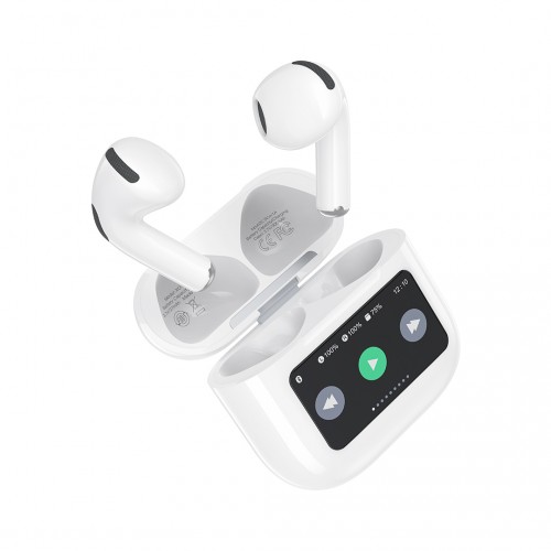 XO X42 Pro Bluetooth Earbuds 6ης Γενιάς TWS με Οθόνη Λευκά