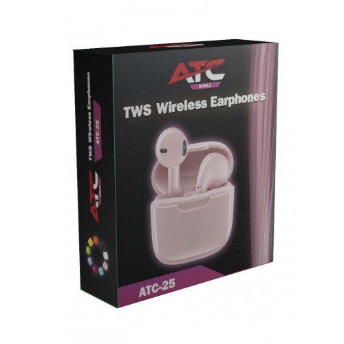 ATC-25 TWS Ασύρματα Ακουστικά Bluetooth Ροζ