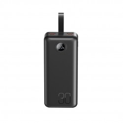 XO PR240 Power Bank Γρήγορης Φόρτισης USB-C 20W/USB-A 22.5W με οθόνη 30000mAh
