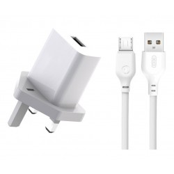 XO L99 (UK) Φορτιστής με Καλώδιο Micro 2.4A