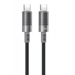 XO NB-Q282B Καλώδιο Σιλικόνης Type-c σε Type-c 60W Μαύρο