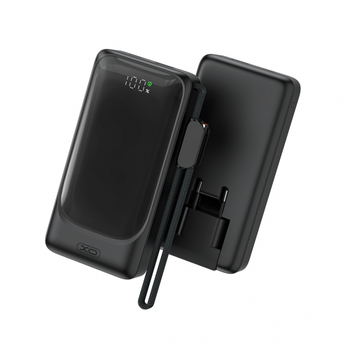 XO PR282 Powerbank Ταχείας Φόρτισης 22.5W με Πρίζα & Λουράκι Type-C 10.000mAh