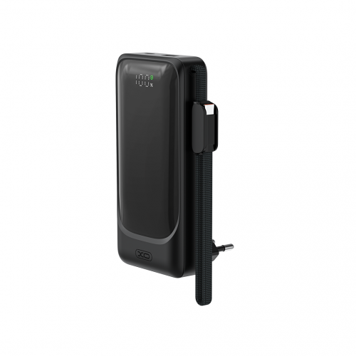 XO PR282 Powerbank Ταχείας Φόρτισης 22.5W με Πρίζα & Λουράκι Type-C 10.000mAh
