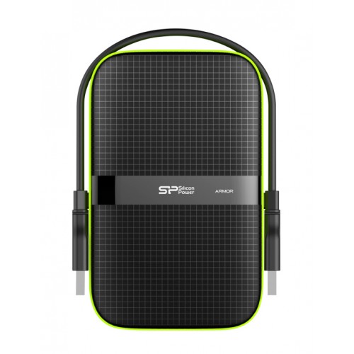 SILICON POWER εξωτερικός HDD Armor A60, 1TB, USB 3.2, πράσινος