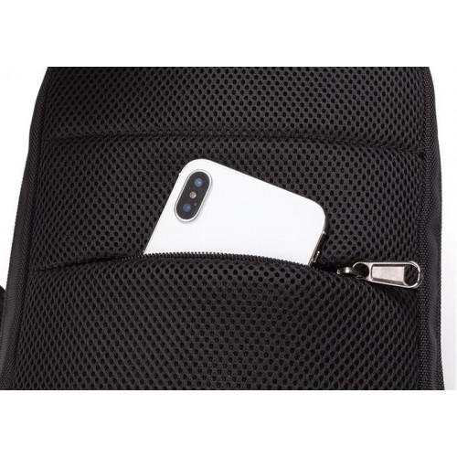 ARCTIC HUNTER τσάντα Crossbody XB00100, USB, 5L, μαύρη