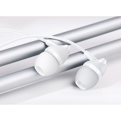 USAMS earphones με μικρόφωνο EP-39, 3.5mm σύνδεση, Φ10mm, 1.2m, λευκά