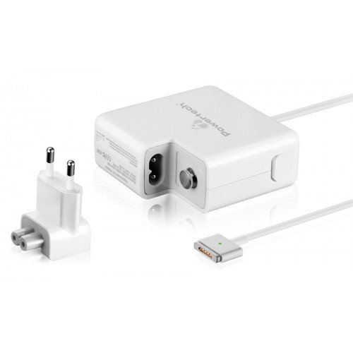 POWERTECH φορτιστής laptop PT-836 για Apple Macbooks, 45W, λευκός