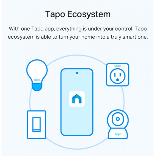TP-LINK Smart λάμπα LED TAPO-L510E, WiFi, 8.7W, 806lm, E27, Ver. 1.0