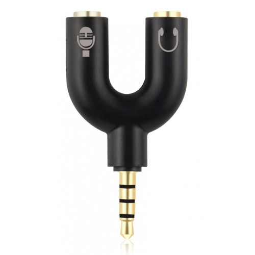POWERTECH αντάπτορας 3.5mm σε 2x 3.5mm CAB-J043, μαύρο