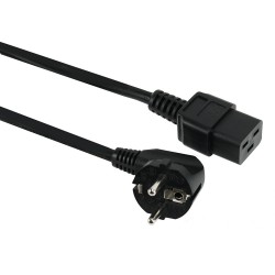 POWERTECH καλώδιο τροφοδοσίας UPS CAB-P024, C19 IEC, 16A, 250V, 1.8m, μαύρο