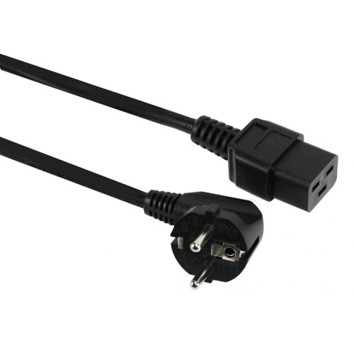 POWERTECH καλώδιο τροφοδοσίας UPS CAB-P024, C19 IEC, 16A, 250V, 1.8m, μαύρο