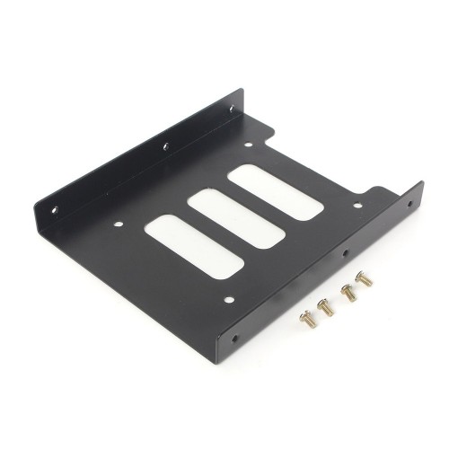 POWERTECH tray 3.5" για 2.5" HDD/SSD BRAT-003, μεταλλικό, μαύρο, 2τμχ