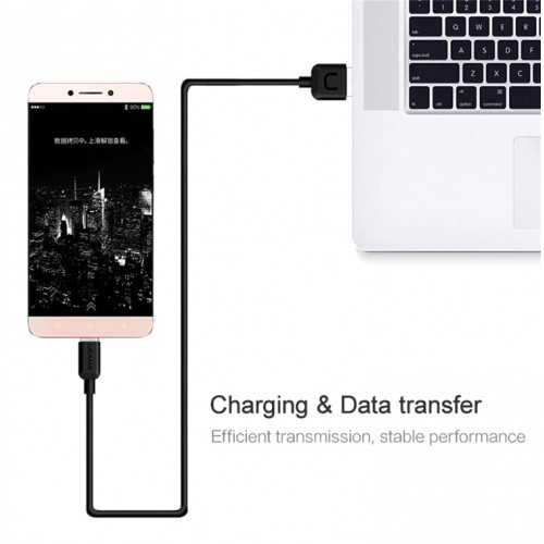 USAMS καλώδιο USB σε USB-C US-SJ099 U-Turn, 2.1A, 1m, μαύρο