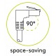 GOOBAY καλώδιο δικτύου 51517, CAT 6 U/UTP, γωνιακό, CCA, 3m, μαύρο