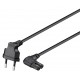 GOOBAY καλώδιο τροφοδοσίας Euro 97354, γωνιακό, 2x0.75 mm², 3m, μαύρο