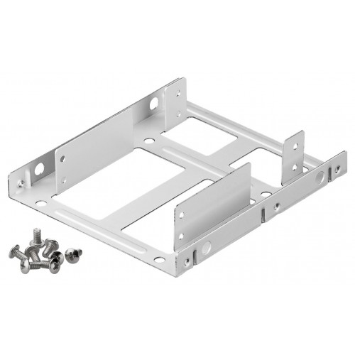 GOOBAY tray 3.5" για 2x 2.5" HDD/SSD 95875, μεταλλικό, ασημί