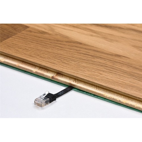 GOOBAY καλώδιο δικτύου 95385, CAT 6 U/UTP, flat, copper, 20m, μαύρο