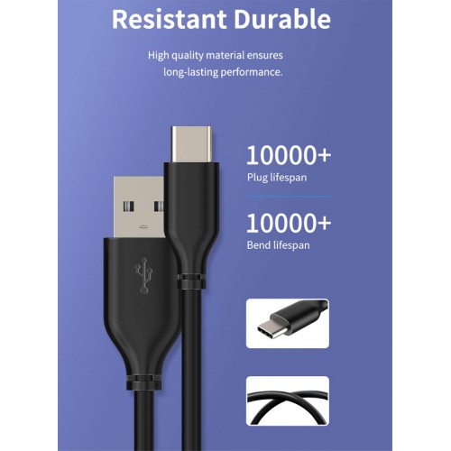CABLETIME καλώδιο USB-C σε USB U323A, 3A, 480Mbps, 1m, μαύρο