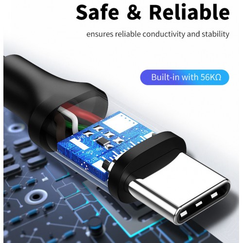 CABLETIME καλώδιο USB-C σε USB U323A, 3A, 480Mbps, 1m, μαύρο