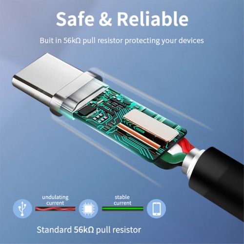 CABLETIME καλώδιο USB-C σε USB CMAMN, 3A, 5Gbps, 1m, μαύρο