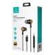 USAMS earphones με μικρόφωνο US-SJ482, USB-C σύνδεση, Φ10mm, 1.2m, μαύρα