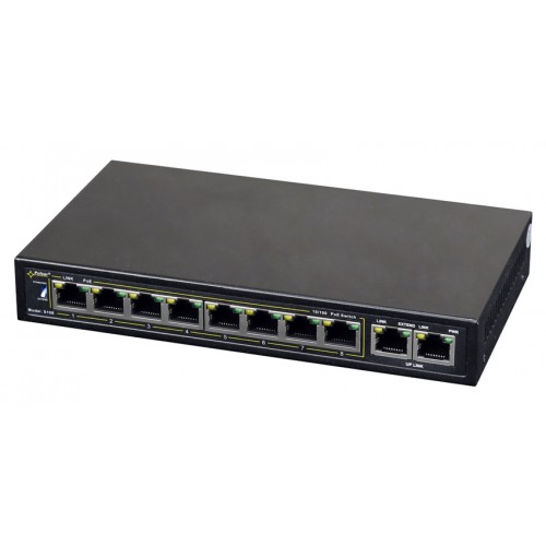 PULSAR PoE Ethernet Switch S108-90W, 10x ports 10/100Mb/s