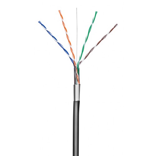 GOOBAY καλώδιο δικτύου 57294, CAT 5e F/UTP, CCA, έως 40m, 100m, μαύρο
