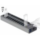 DELOCK USB hub 63738 με διακόπτες, 13x θυρών, 5Gbps, γκρι