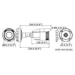 HIKVISION HIWATCH IP κάμερα HWI-B640H-Z, POE, 2.8-12mm, 4MP, IP67