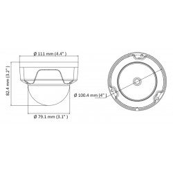 HIKVISION HIWATCH IP κάμερα HWI-D140H, POE, 2.8mm, 4MP, IP67 & IK10