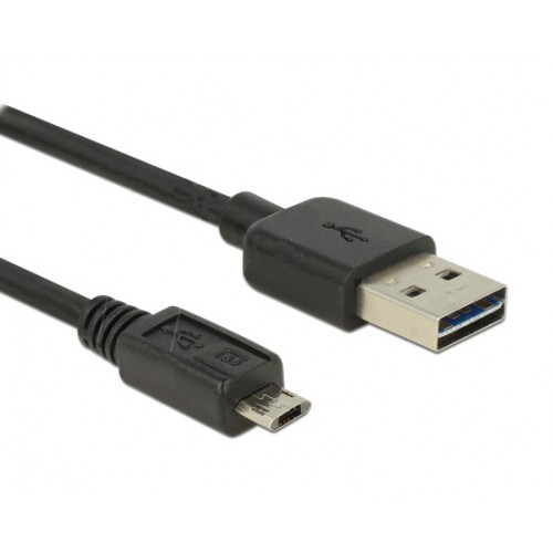 POWERTECH καλώδιο USB σε USB Micro CAB-U062, Easy USB, 2m, μαύρο
