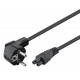 GOOBAY καλώδιο τροφοδοσίας 44877, γωνιακό, 0.75mm², 3m, μαύρο