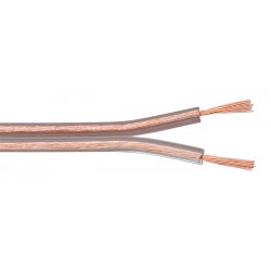 POWERTECH καλώδιο ήχου 2x 0.75mm² CAB-SP018, Copper, 10m, διάφανο