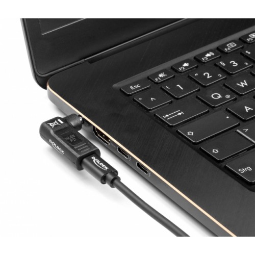DELOCK αντάπτορας τροφοδοσίας laptop 60004, USB-C σε HP 4.5x3mm, μαύρος