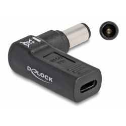 DELOCK αντάπτορας τροφοδοσίας laptop 60008, USB-C σε Dell 7.4x5mm, μαύρος