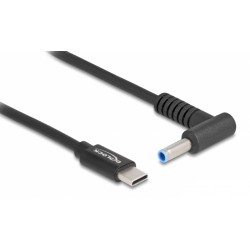 DELOCK καλώδιο τροφοδοσίας laptop 87971, USB-C σε HP 4.5x3.0mm, 1.5m, μαύρο