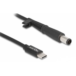 DELOCK καλώδιο τροφοδοσίας laptop 87972, USB-C σε HP 7.4x5.0mm, 1.5m, μαύρο