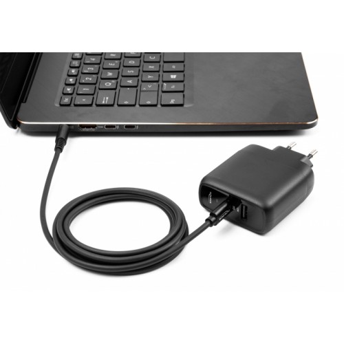 DELOCK καλώδιο τροφοδοσίας laptop 87974, USB-C σε Dell 4.5x3mm, 1.5m, μαύρο